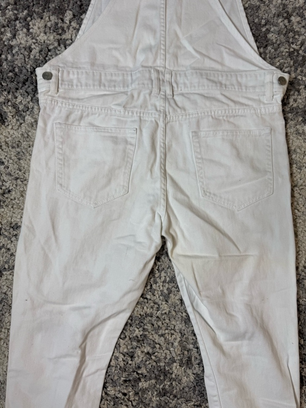 Forever 21Men, Men’s White Distressed Denim Jogger Pants Overalls, US Size: 32 - Picture 12 of 14